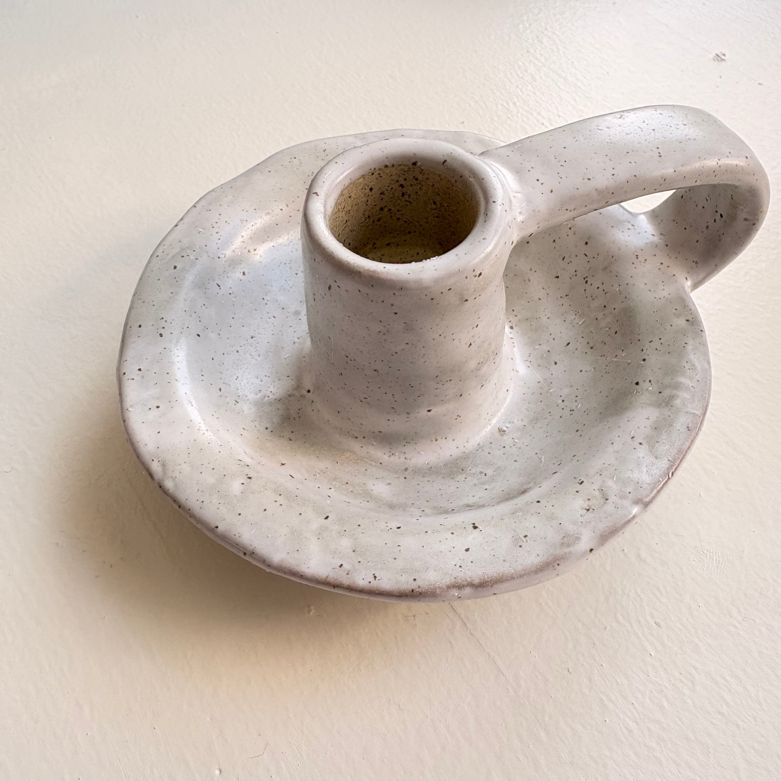 Speckled Ceramic Candle Holder