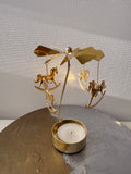 Gold Carousel Candle Holder - 13cm